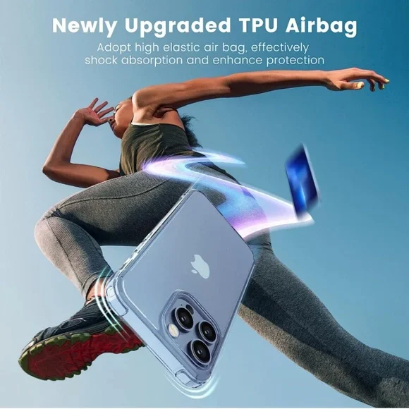 iPhone 13 Pro Slim Clear Case - Military Grade Protective Bumper - Not Yellowing - Picture 3 of 8